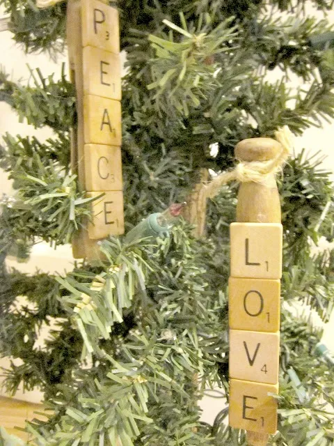 Scrabble Clothespin Ornaments www.homeroad.net