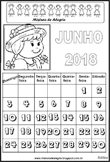 Calendário Calendário festa junina