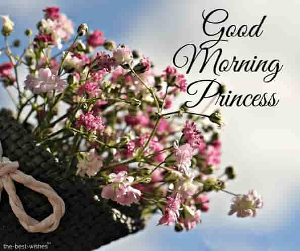 good-morning-princess-with-bouquet good morning princess with bouquet
