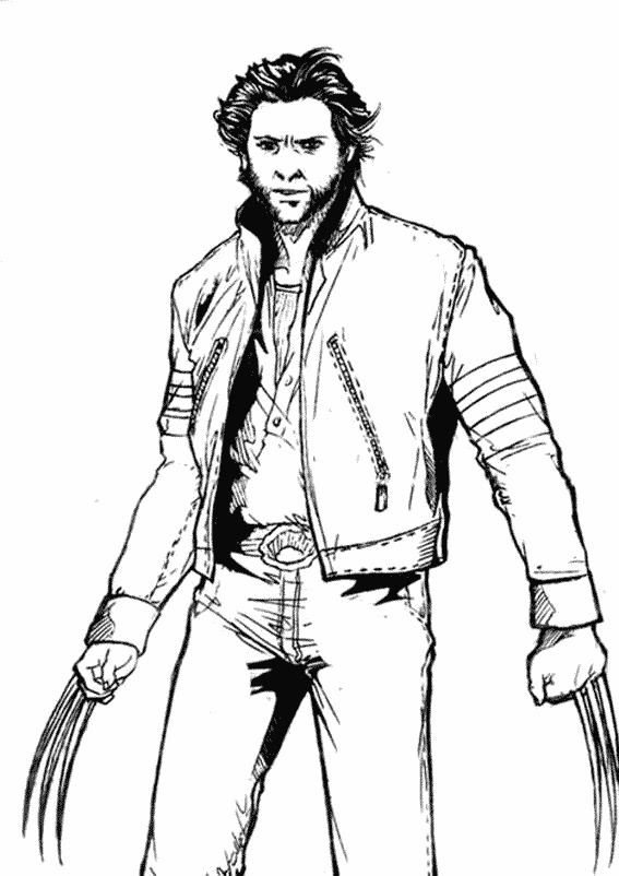 Coloring pages for kids free images Wolverine Logan free coloring