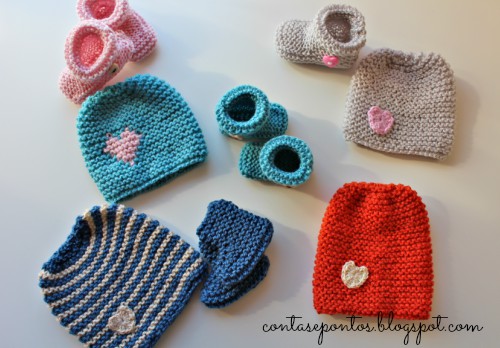 Gorros e botinhas de bebé xxs-xxl pequeno no tamanho, grande no coração