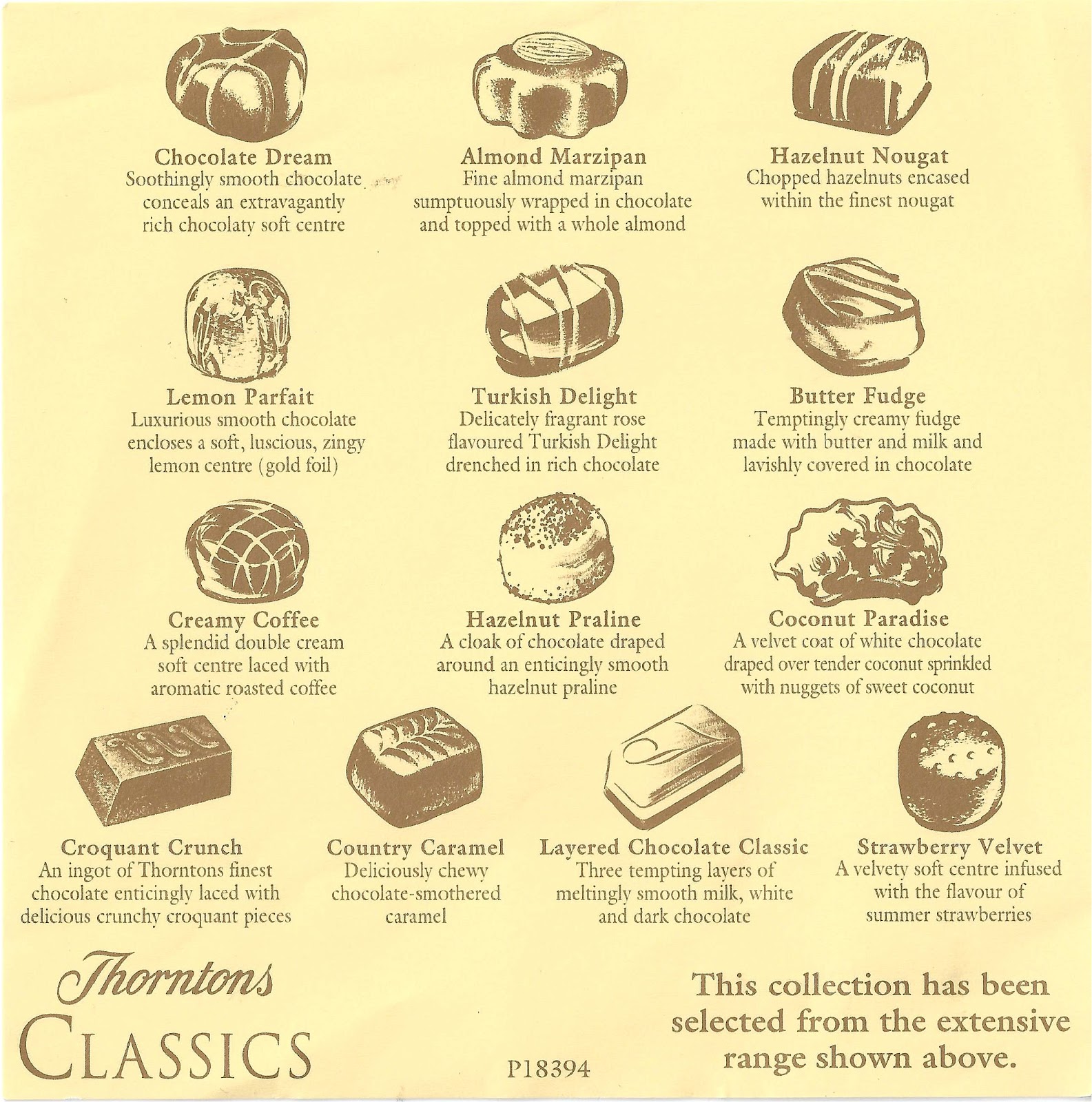 Past Print Chocolate box menus / part one