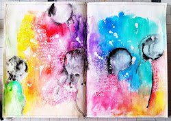 acrylic paint golden painting colors transparent watercolor flow paints journal spreading water background cream resist wax using sprayed started
