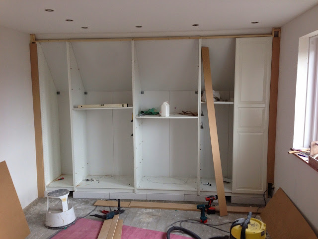 IKEA PAX fitted wardrobe for sloping ceiling