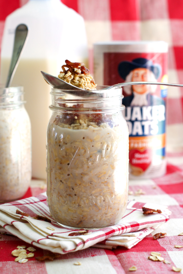 Maple Bacon Overnight Oats are to die for!