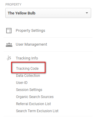 Select Tracking Code Select Tracking Code