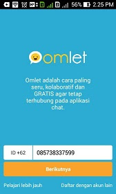cara daftar omlet chat buat akun omlet