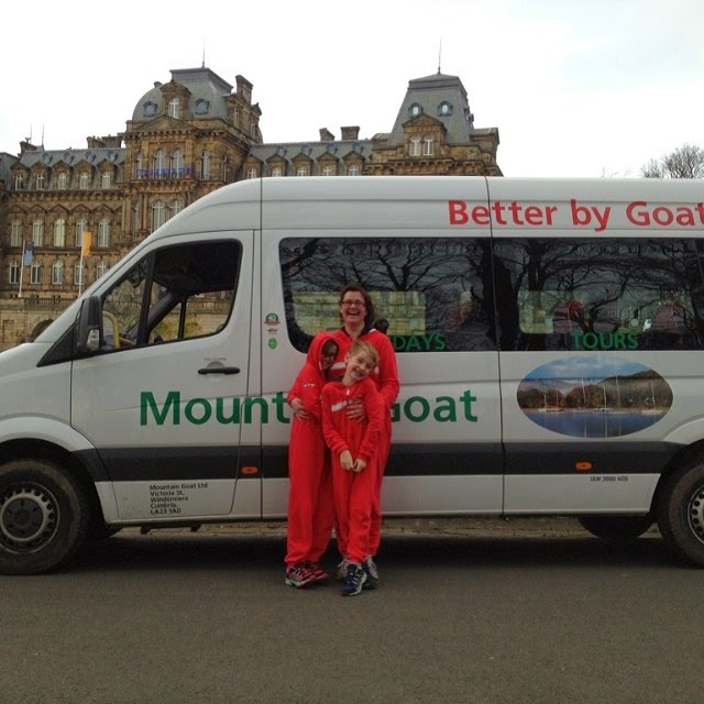 Relieved to get back into our Mountain Goat mini bus