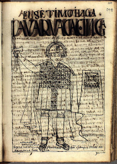 Yahuar Huacac, septimo inca, dibujo de Felipe Guamán Poma de Ayala