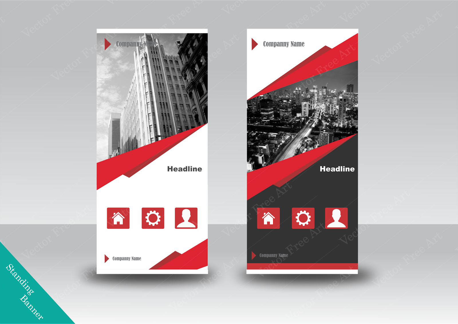 Design Standing Banner 02 Vector For Standing Banner Free Vector