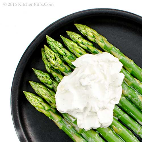 Asparagus with Savory Whipped Cream