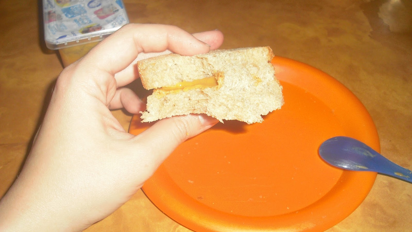 Mama Ducky's Kitchen PBnBP (Peanut Butter and Baby food Puree) Sandwich
