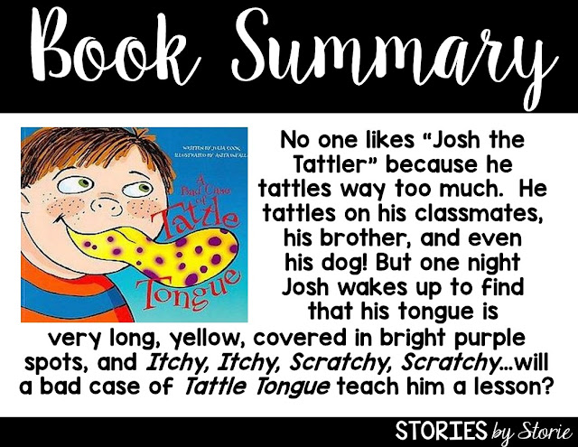 A Bad Case of Tattle Tongue, written by Julia Cook, is a wonderful book for helping students identify the difference between tattling and reporting. 