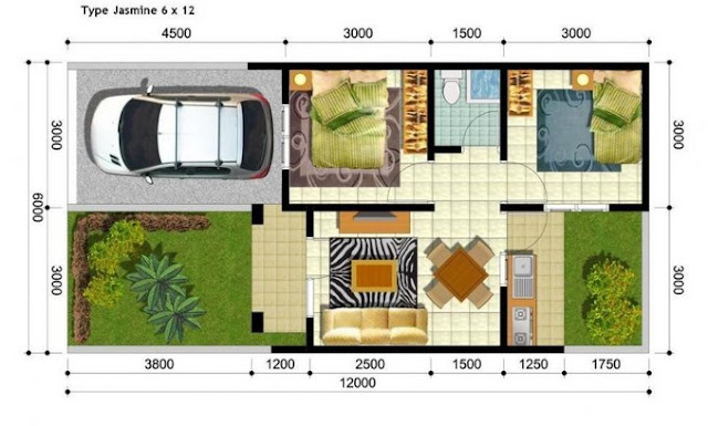 denah rumah minimalis 1 lantai ukuran 6x12 denah rumah minimalis 1 lantai ukuran 6x12