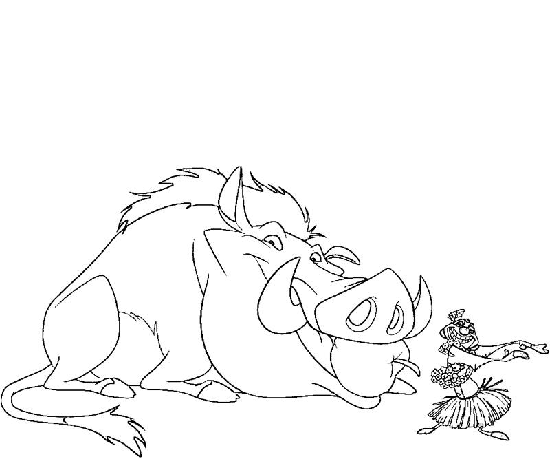 Pumbaa 5 Coloring | Crafty Teenager