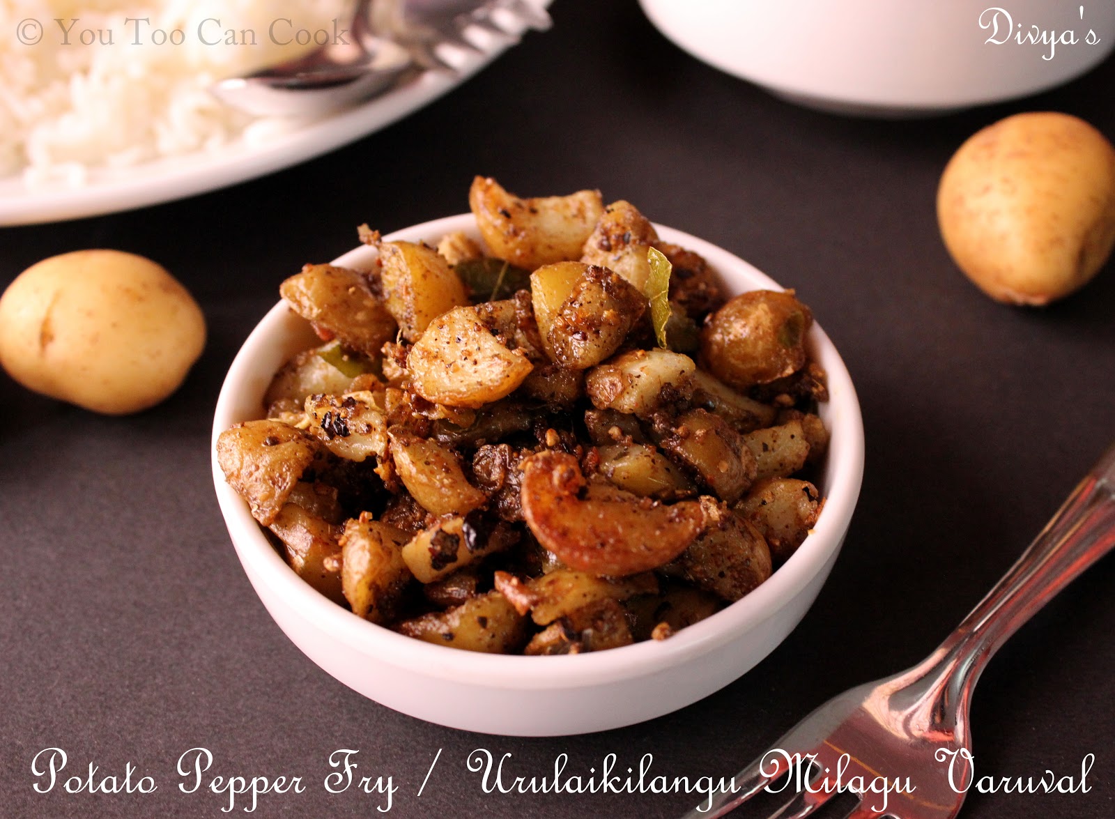 Potato Pepper Fry / Urulaikilangu Milagu Varuval You Too Can Cook