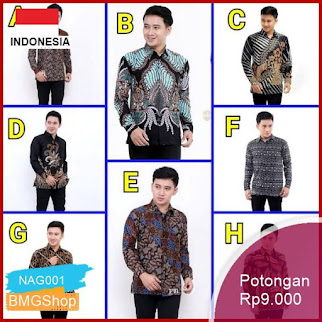 NAG001 Batik Panjikhamim Lengan Panjang Seragam Kantor Murah Bmgshop