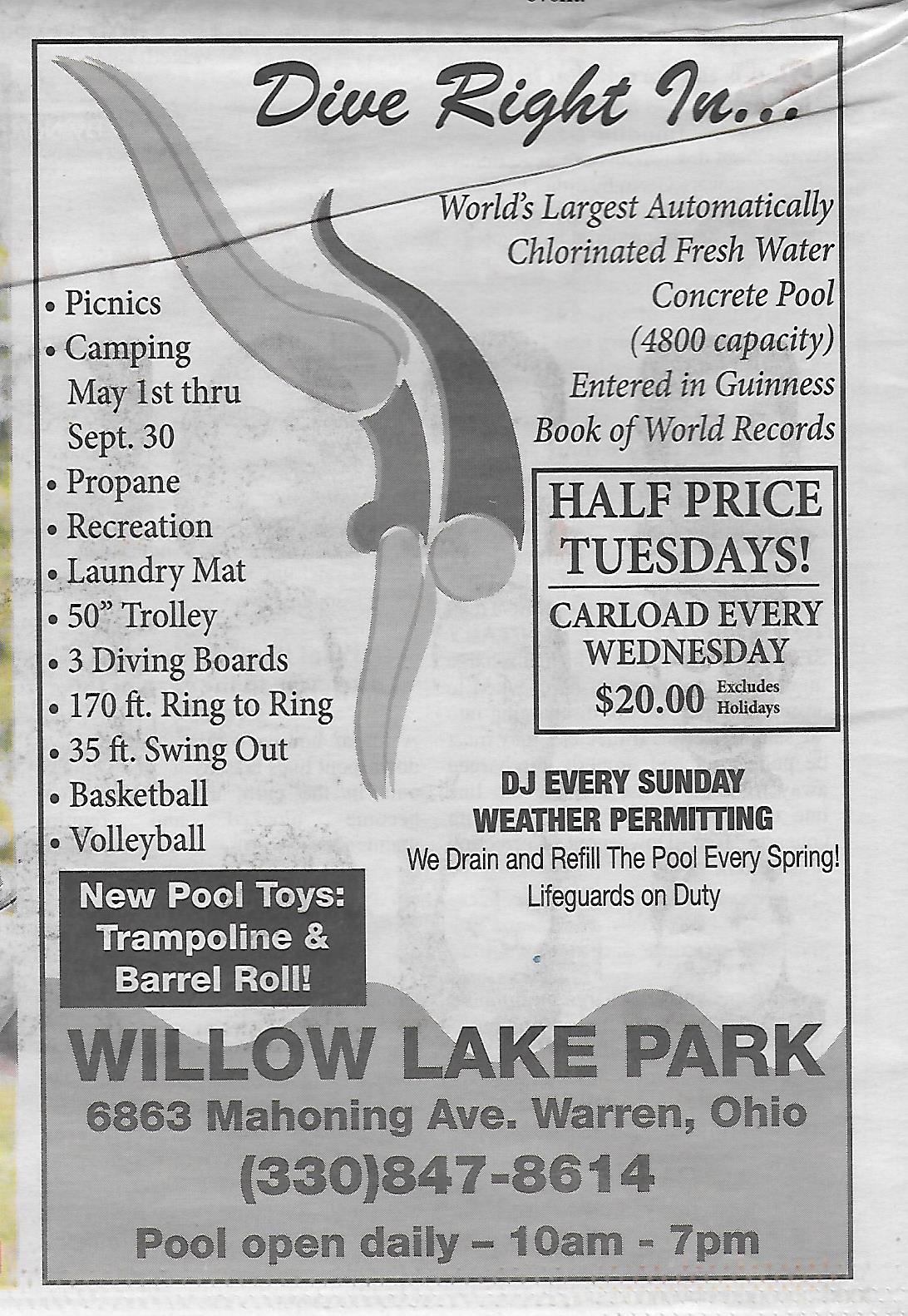 Kidding Around Willow Lake Park Swimming Pool