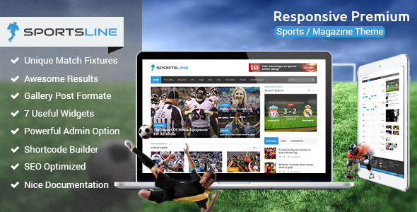 Responsive Sports news magazine template