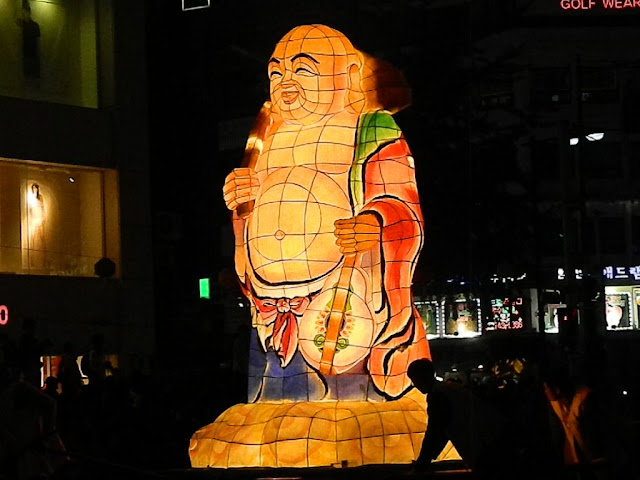 Laughing Buddha lantern