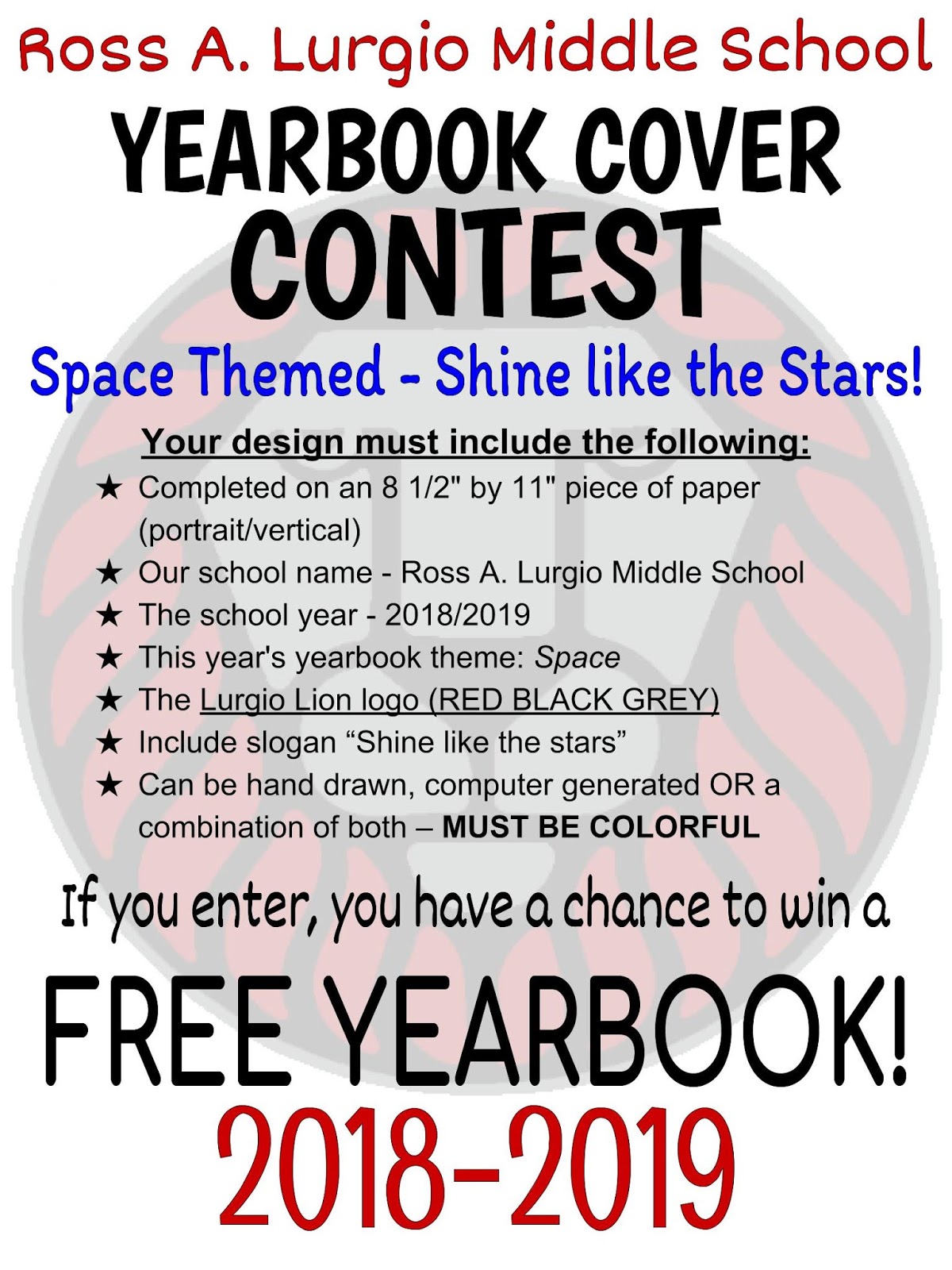 Lurgio Middle School Updates Lurgio Yearbook Cover Contest Deadline