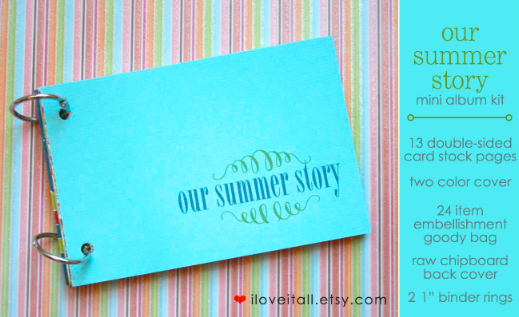 Our Summer Story Mini Album from iloveitall.etsy.com | Monika Wright