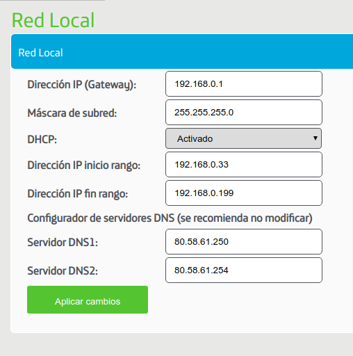 Router Askey RTF3505VW. Modo monopuesto.