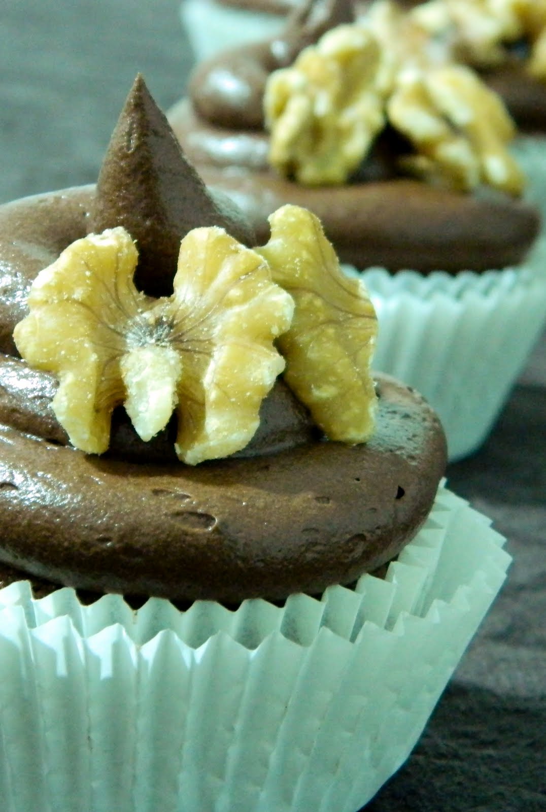 Chispas de caramelo Cupcakes de Chocolate (con cacao en polvo)
