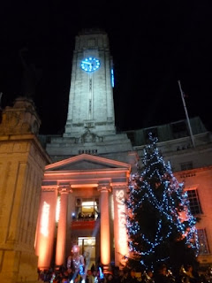 Luton's Christmas Tree all lit up Luton Christmas Lights