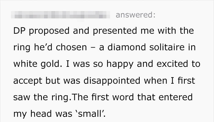 Woman Tries To Humiliate Her Fiancé For Buying Her A 'Cheap' Ring, But She Does Not Expect The Internet's Reaction Woman Tries To Humiliate Her Fiancé For Buying Her A 'Cheap' Ring, But She Does Not Expect The Internet's Reaction