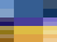 Bright Cobalt Cветлый кобальт Тетрадная палитра (двойной контраст) Осень-зима 2014 Pantone модные популярные цвета
