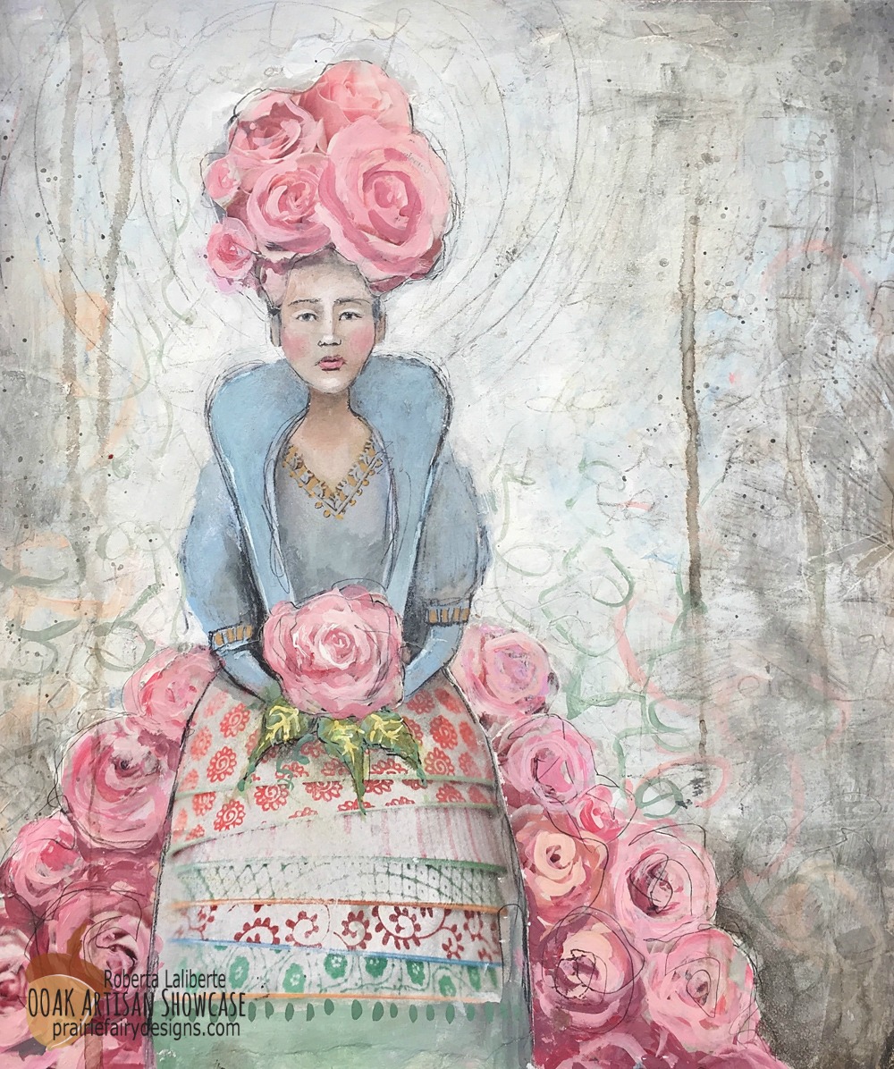 Rose Queen Mixed Media Project with Roberta Laliberte.
