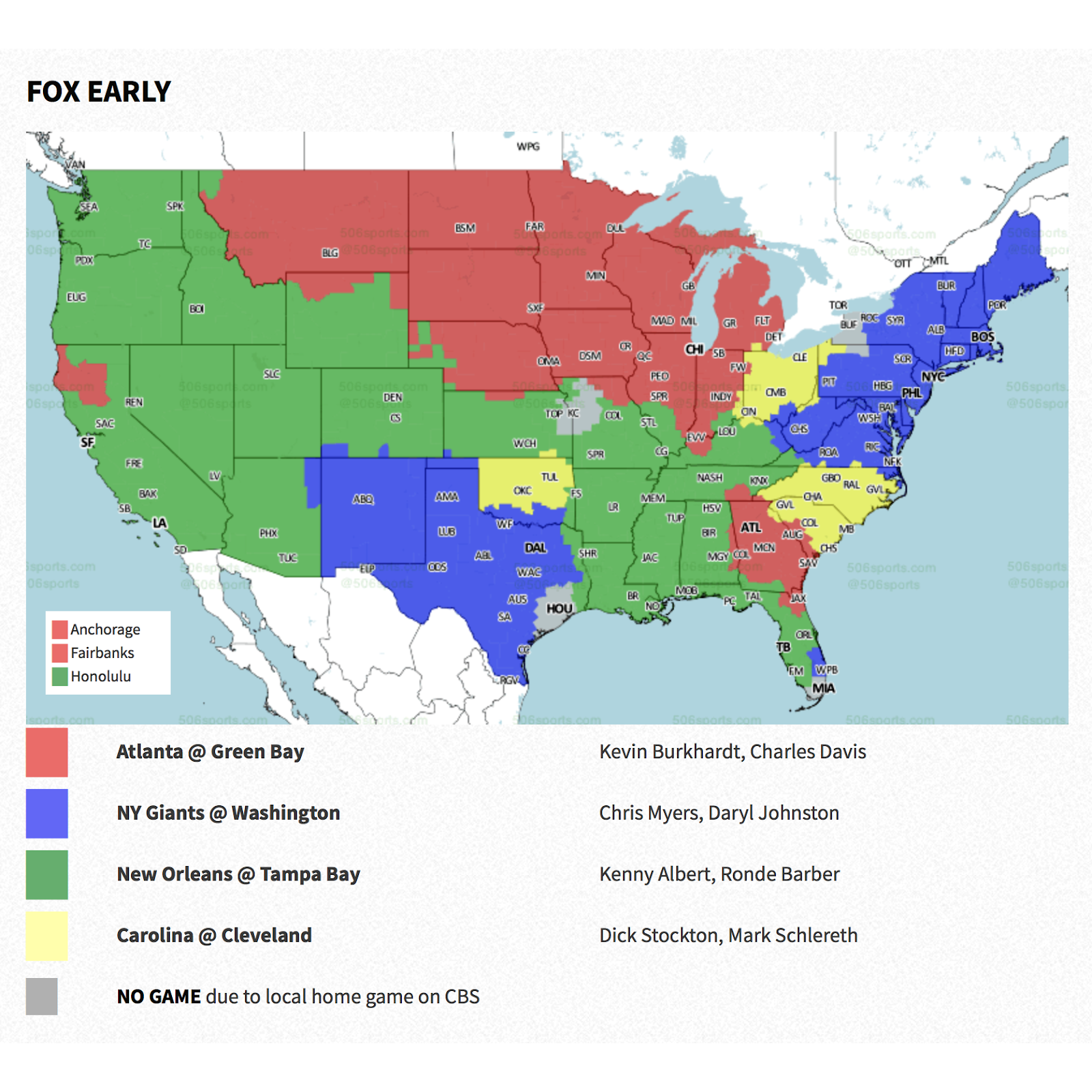 PACKERVILLE, U.S.A.: 2018 Week 14 NFL TV Maps