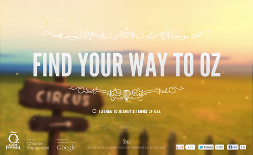 Find Your Way to Oz Eksperimen Chrome Terbaru dari Google dan Disney