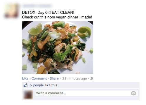 weird facebook status post