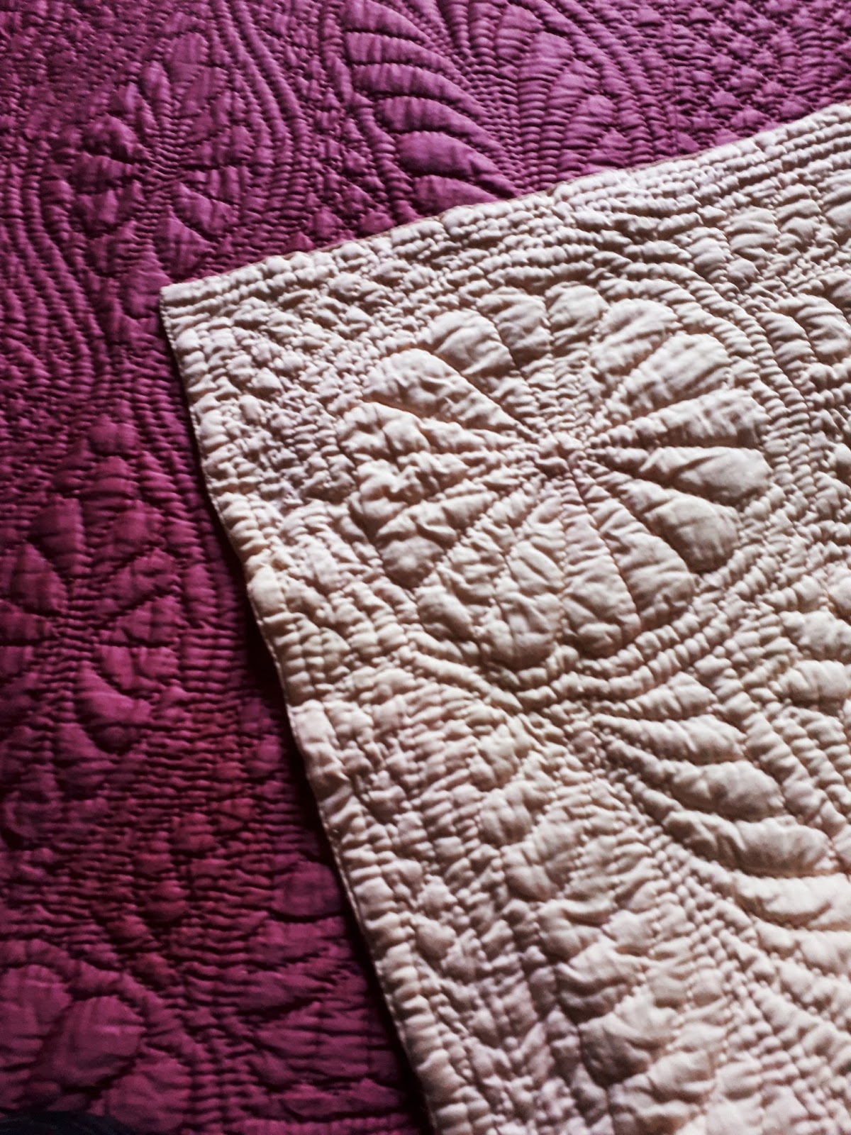 Welsh Quilts Purple and White Durham Quilt