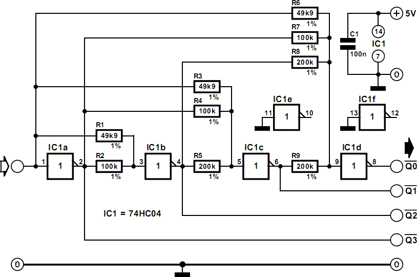 NTE Electronics Circuit 4Bit Analogue to Digital Converter