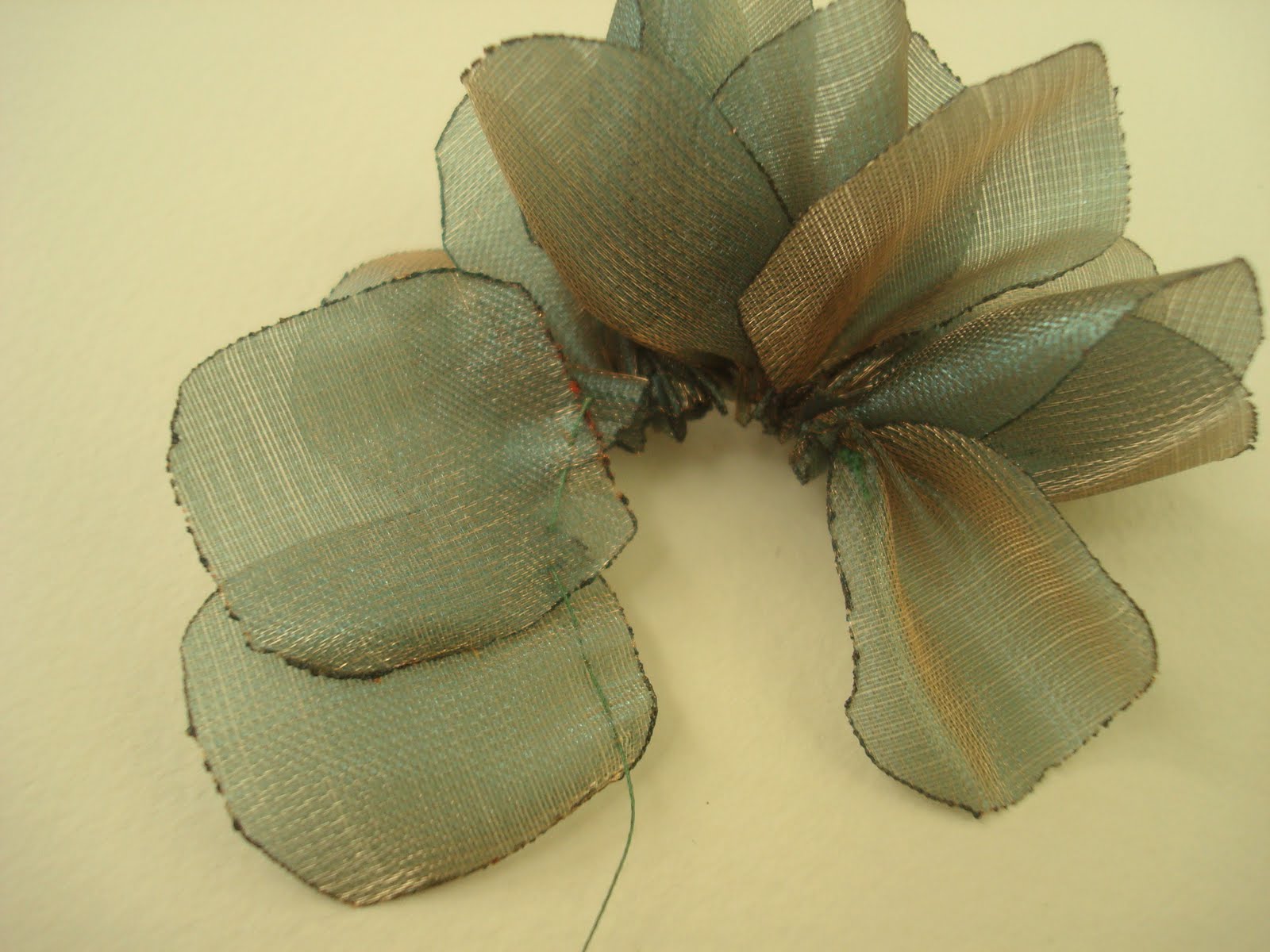 Handmade Fabric Flowers and Ribbon Flowers Organza Flower Tutorial