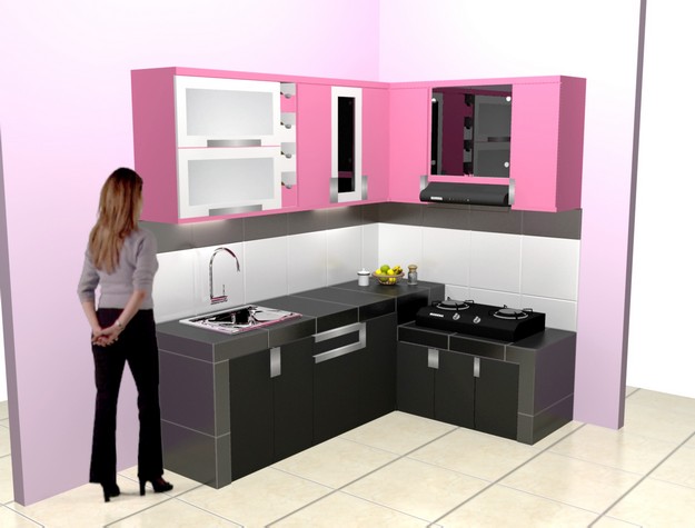 Kitchen Set Bentuk L Warna Pink Pesan Produksi Cepat Kitchen Set Bentuk L Warna Pink Pesan Produksi Cepat Furniture Semarang