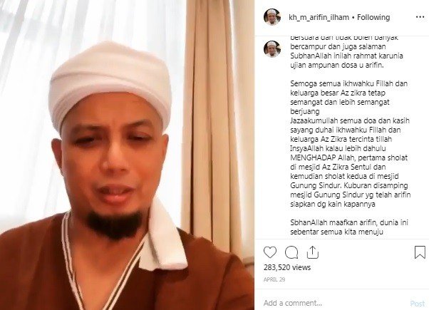 Sebelum Kritis, Ustaz Arifin Ilham Siapkan Kain Kafan dan Makam Sebelum Kritis, Ustaz Arifin Ilham Siapkan Kain Kafan dan Makam