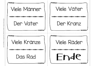 Lsespiel zu Mehrzahl a-ä