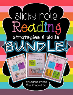 http://www.teacherspayteachers.com/Product/Sticky-Note-Reading-BUNDLE-Strategies-pack-AND-Skills-pack-728001