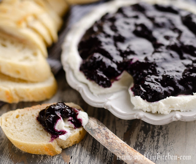 Blueberry Balsamic Goat Cheese Appetizer