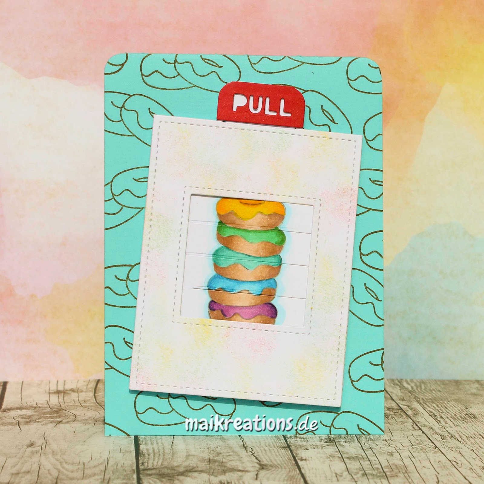 maikreations interactive birthday card with donut treats