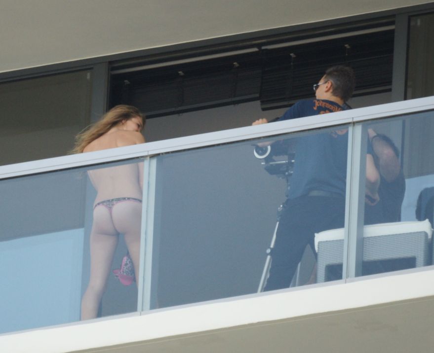 Candid Nude On Balcony