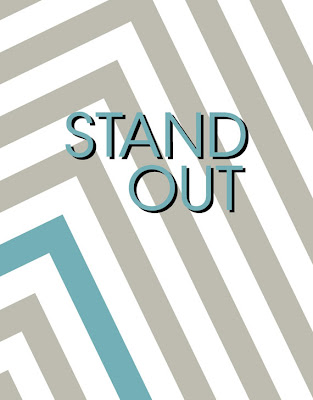 Stand Out Poster with Chevron Stripes