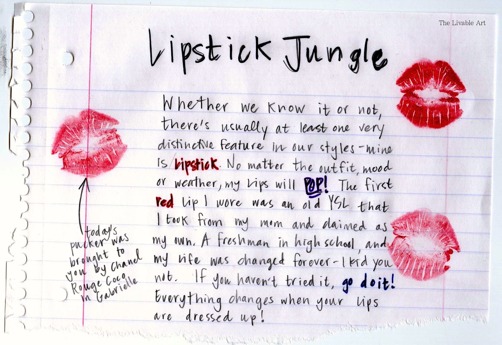 The Livable Art Lipstick Jungle