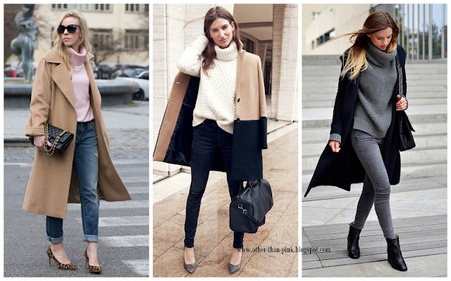 Blogger's favourite winter outfit czyli płaszcz + golf + jeansy
