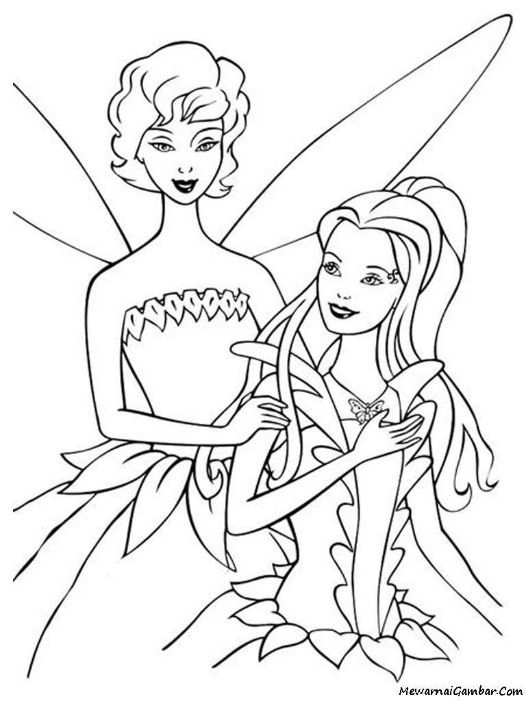 Mewarnai Barbie Fairytopia Mewarnai Gambar