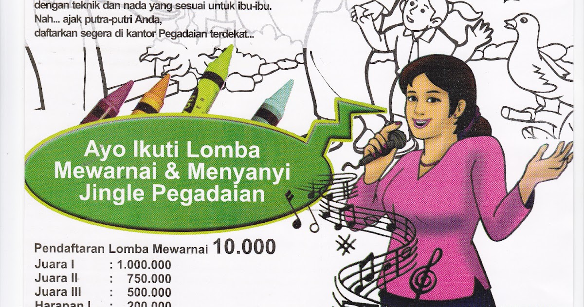 Lomba Mewarnai Menyanyi Jingle Pegadaian Menyambut Hut 112 Pt Persero